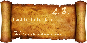 Lustig Brigitta névjegykártya